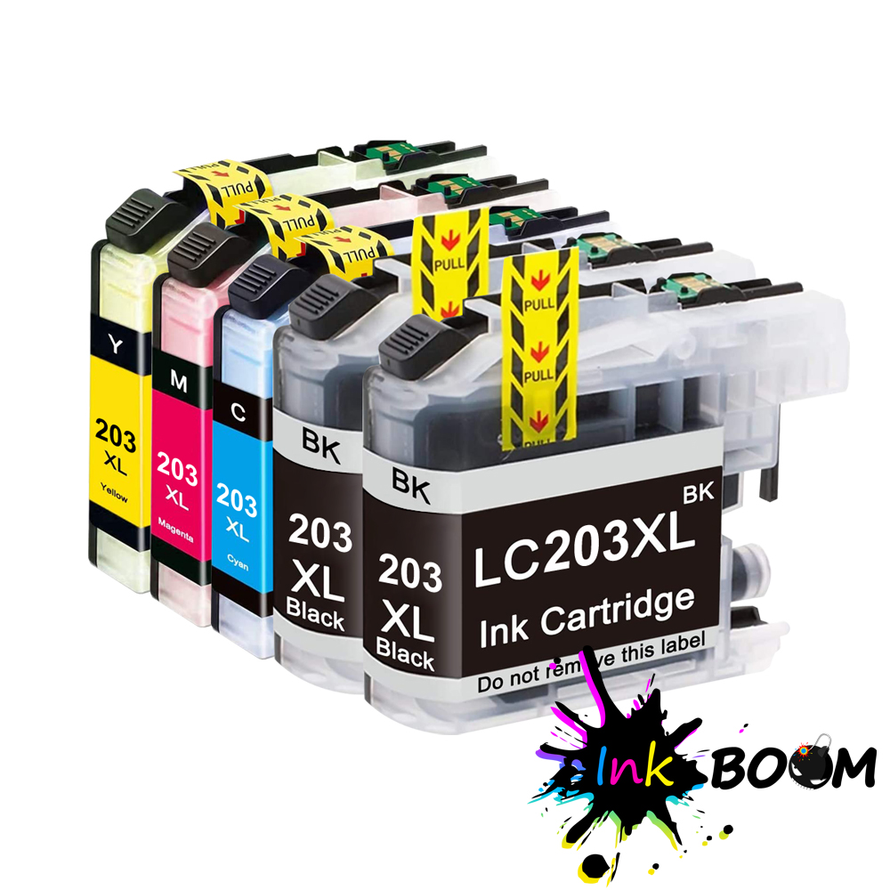 LOTTO Cartuccia d'inchiostro adatta a Brother LC203 LC201 MFC-J4420DW MFC-J485DW MFC-J5620DW - Foto 8 di 10