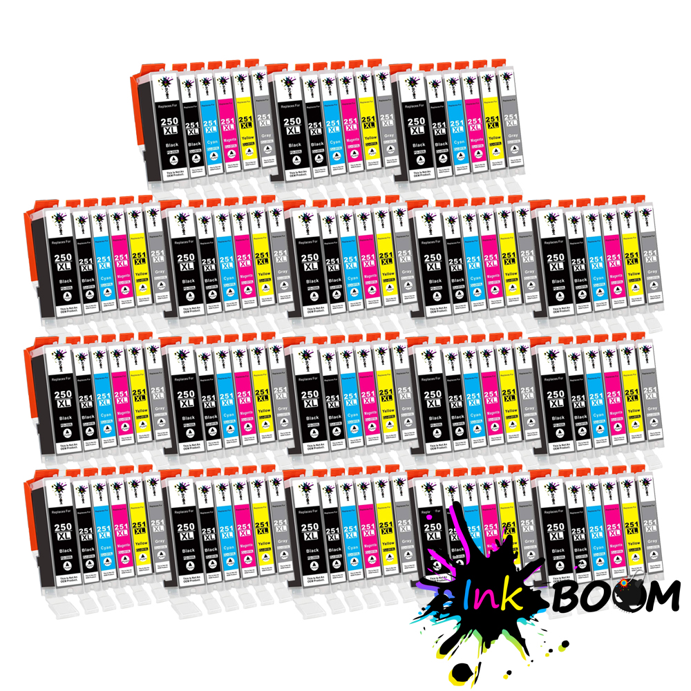108 Ink Cartridge for PGI-250 CLI-251 PIXMA MX722 IX6820 MG5420 MG5520 - Picture 2 of 2